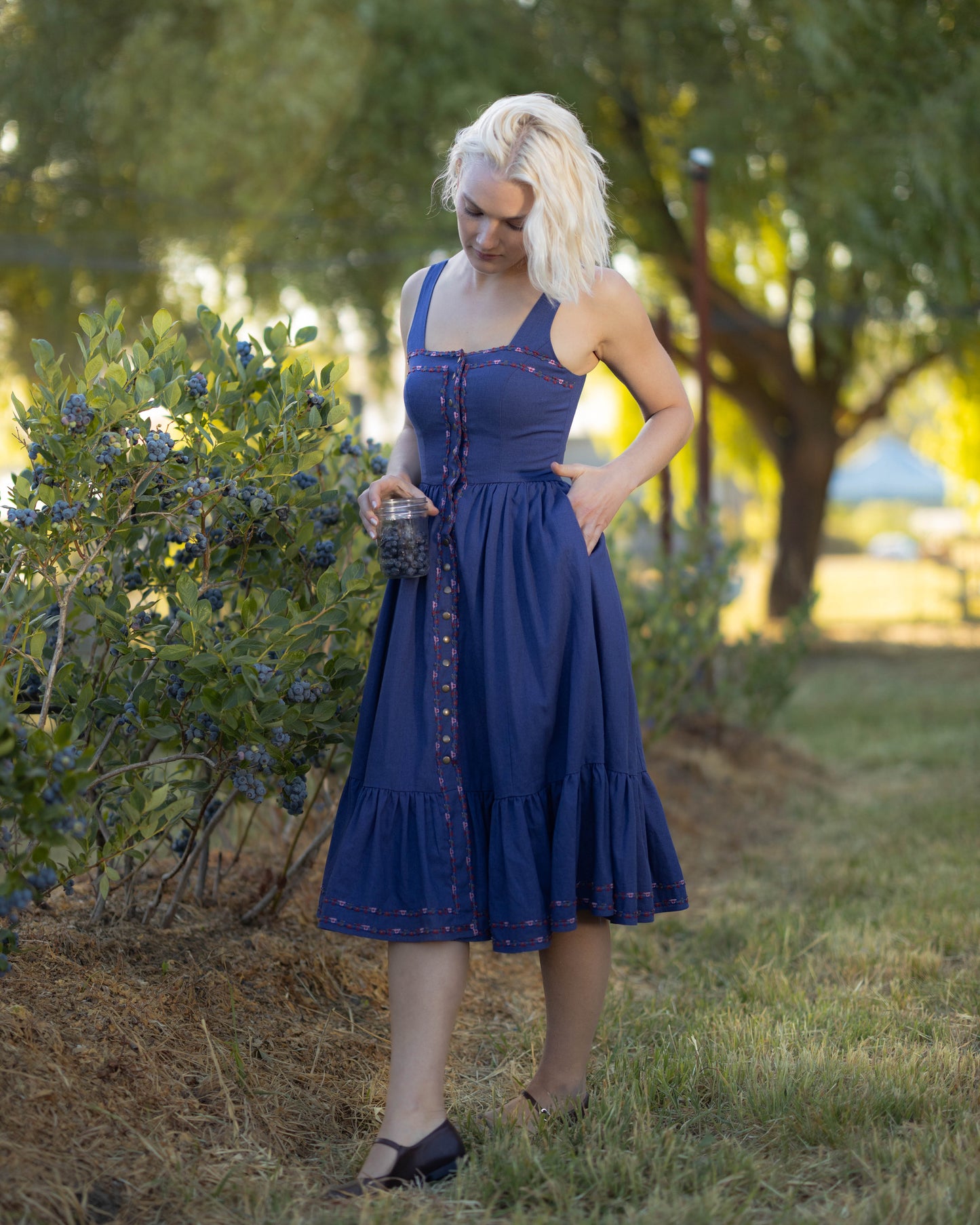 Blueberry Dirndl Dress