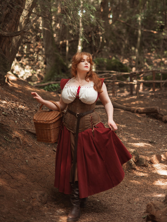 Brown Chenille Underbust Corset