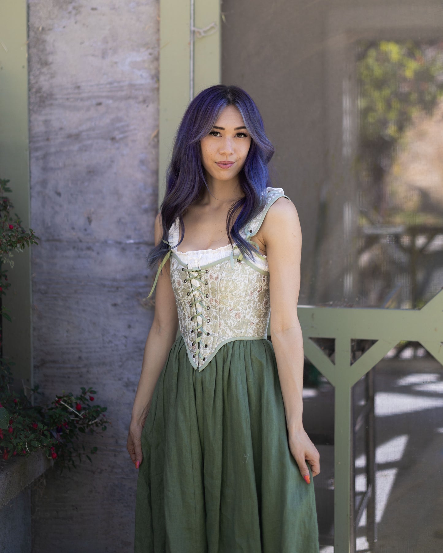 Light Green Jacquard Corset