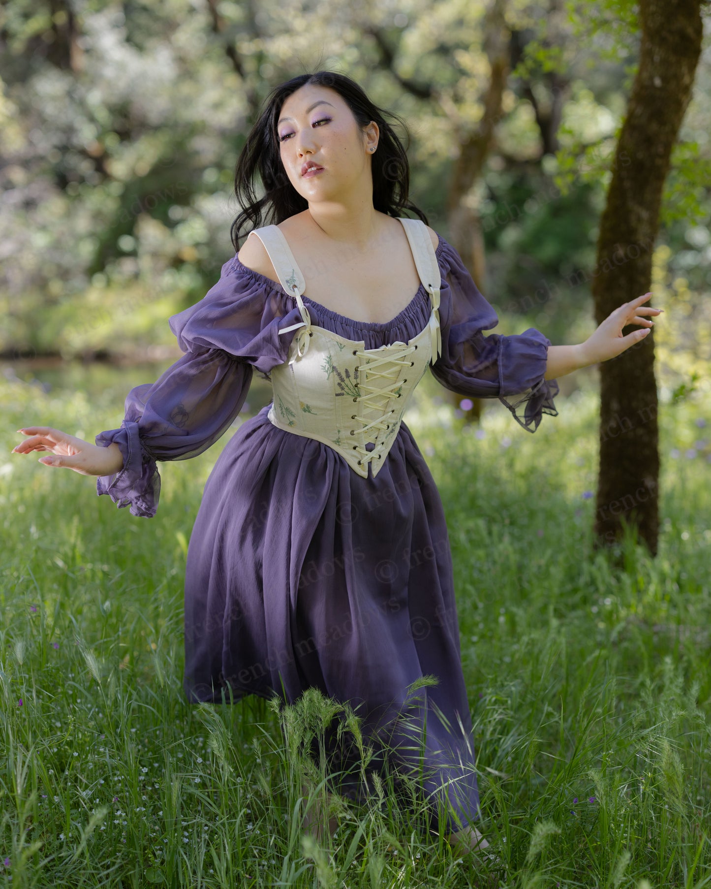 Dark Purple Chiffon Chemise
