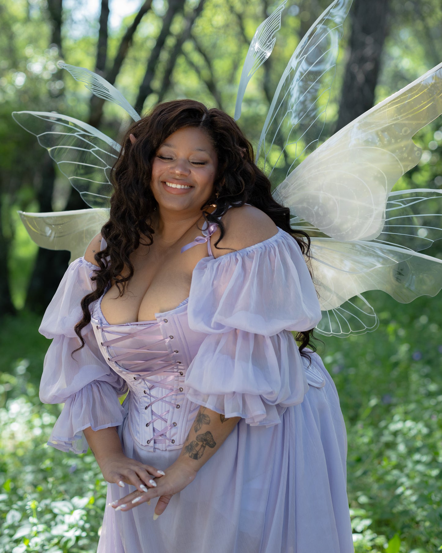 Lilac Satin 18th Century Stays
