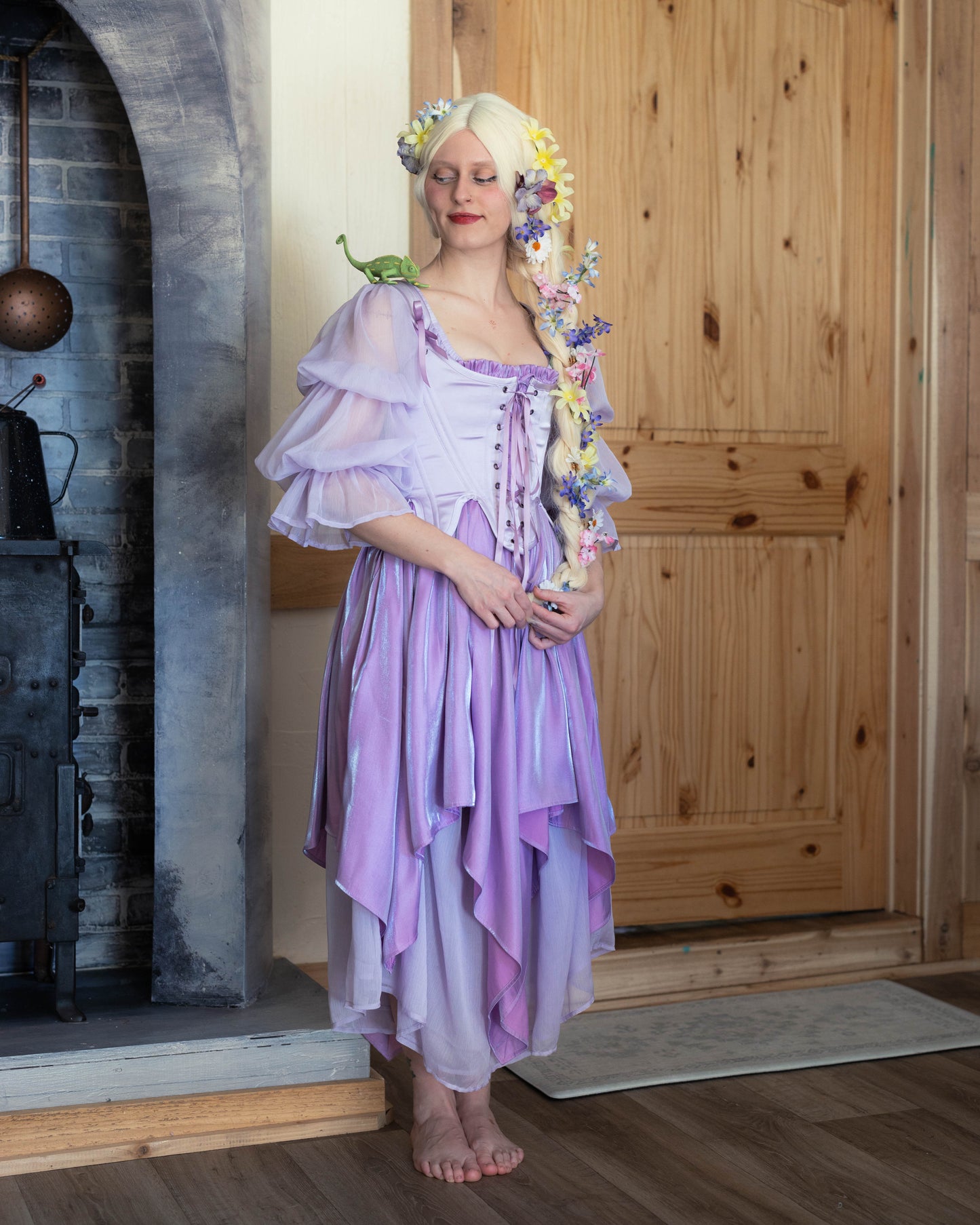 Lilac Satin 18th Century Stays