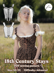 18th Century Stays Corset Sewing Pattern