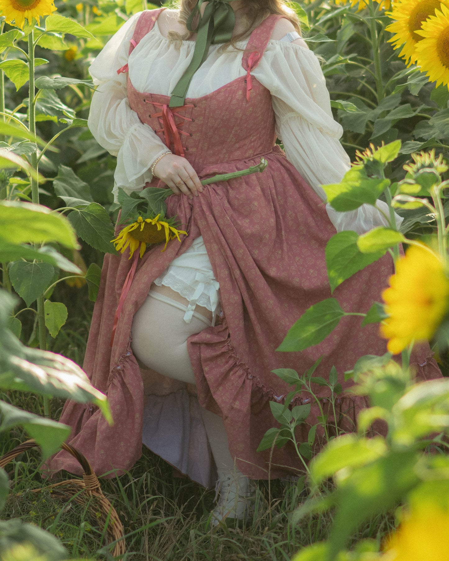 Strawberry Floral Regency Stays