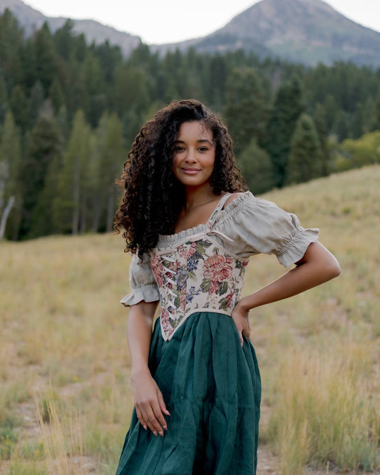 Floral Tapestry Corset