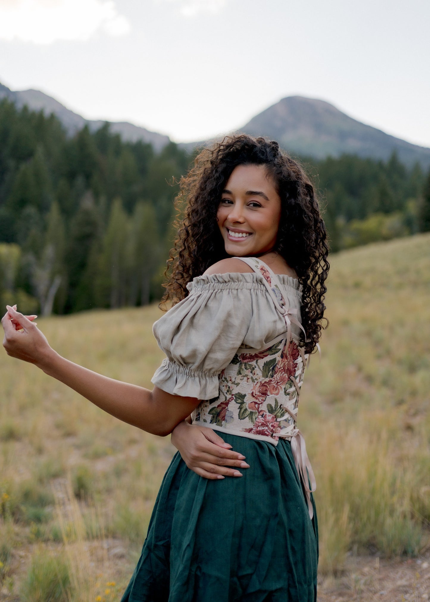 Floral Tapestry Corset