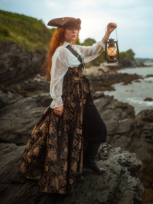 Black and Gold Paisley Overskirt