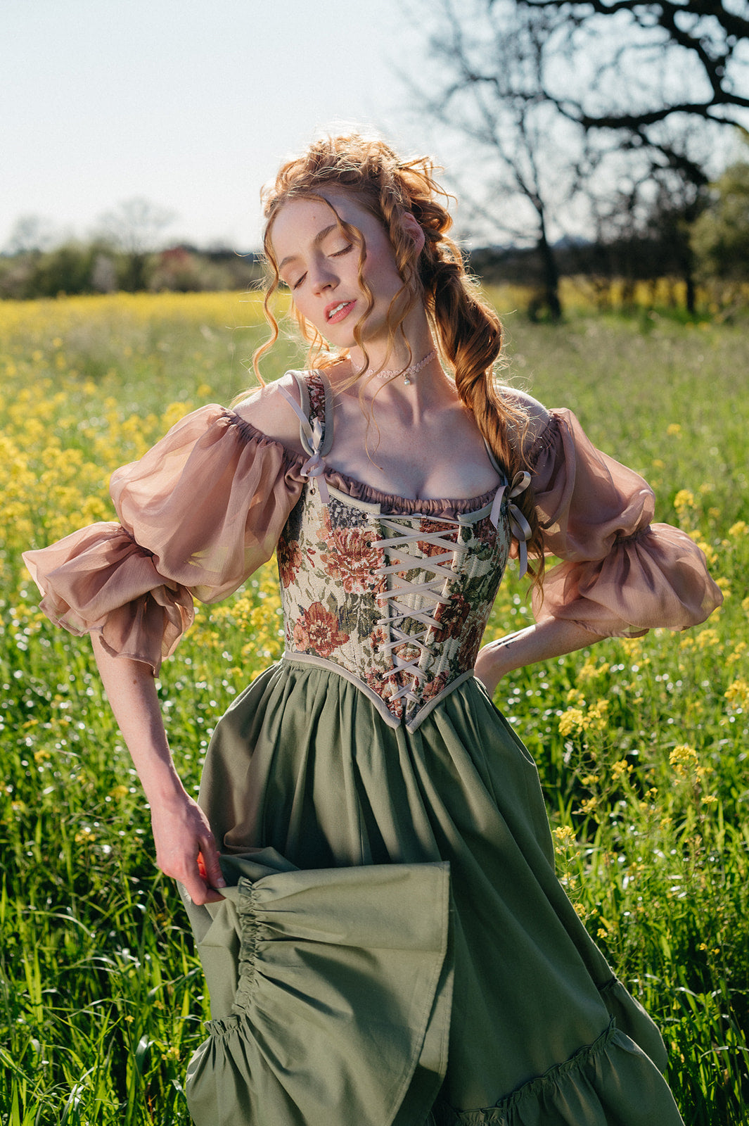 Rose Chiffon Chemise | Renaissance Fairy Dress 2X Rose Chiffon Chemise | Renaissance Fairy Dress 2X