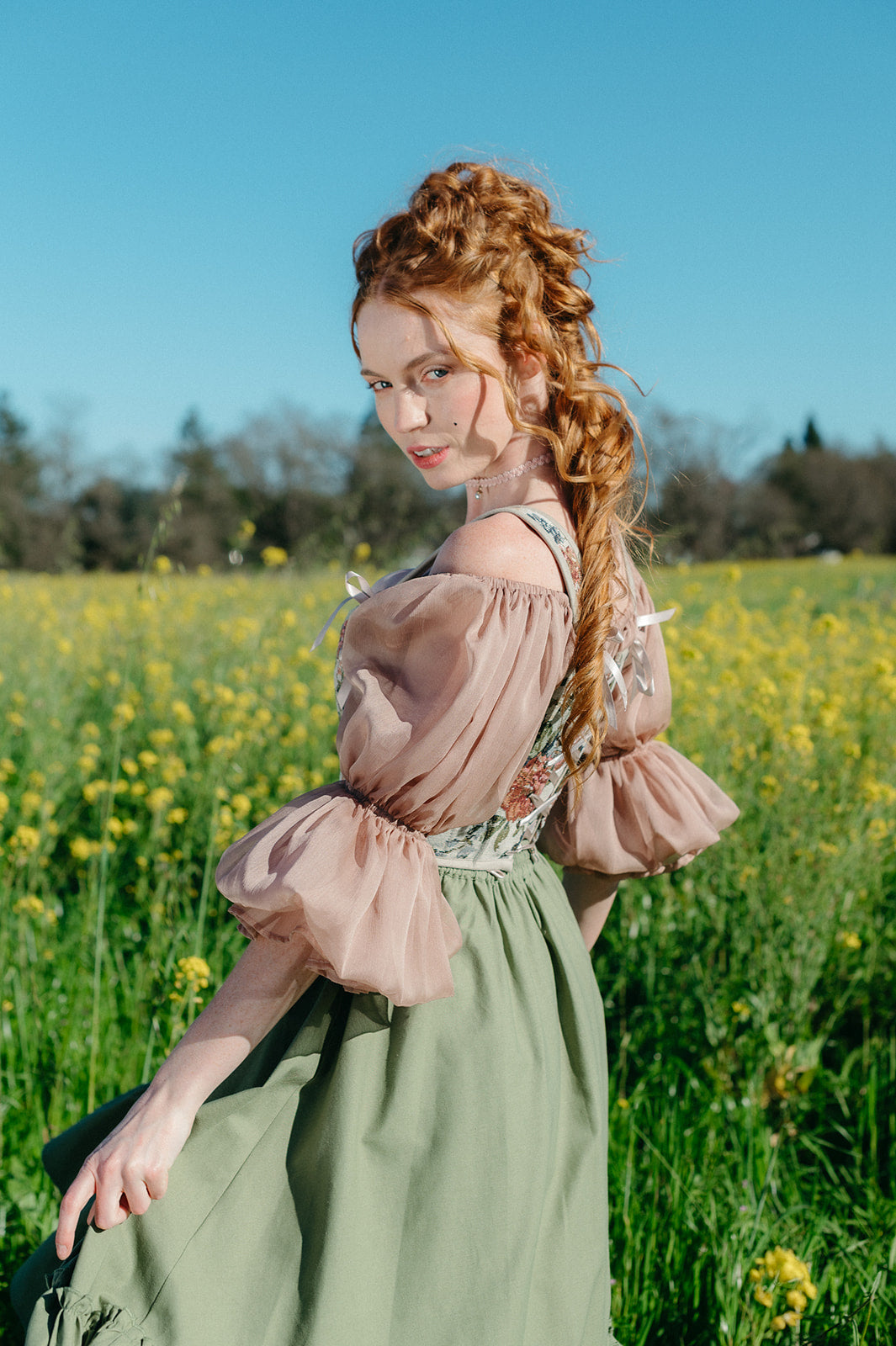 Rose Chiffon Chemise