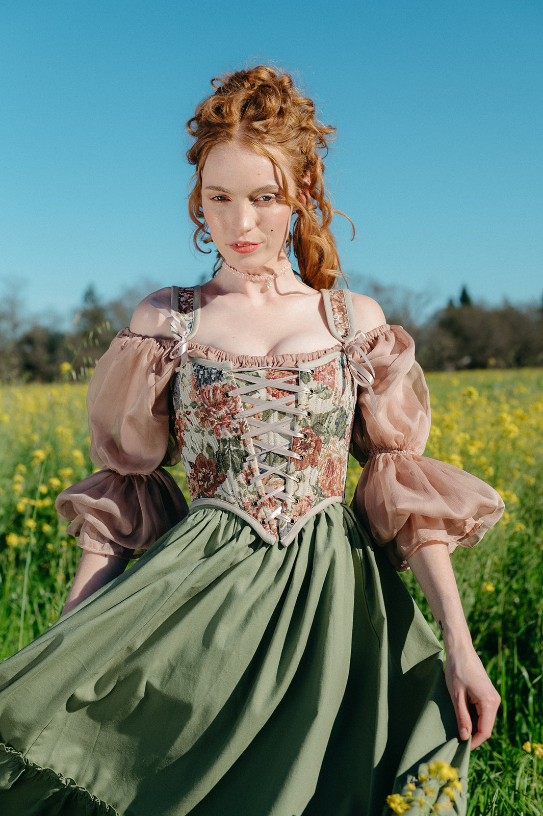 Floral Tapestry Corset