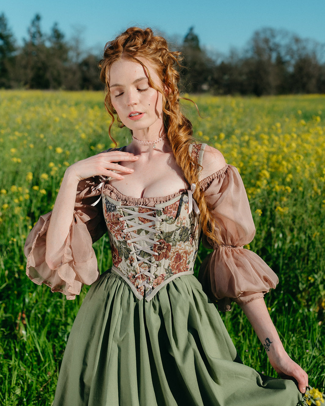 Floral Tapestry Corset