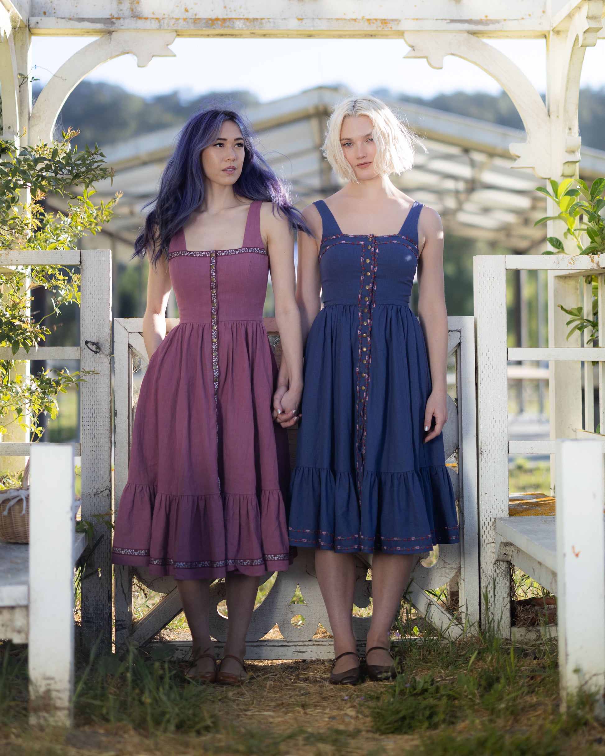 Stained Blackberry Ribbon Dress | French Meadows Corsets Stained Blackberry Ribbon Dress | French Meadows Corsets