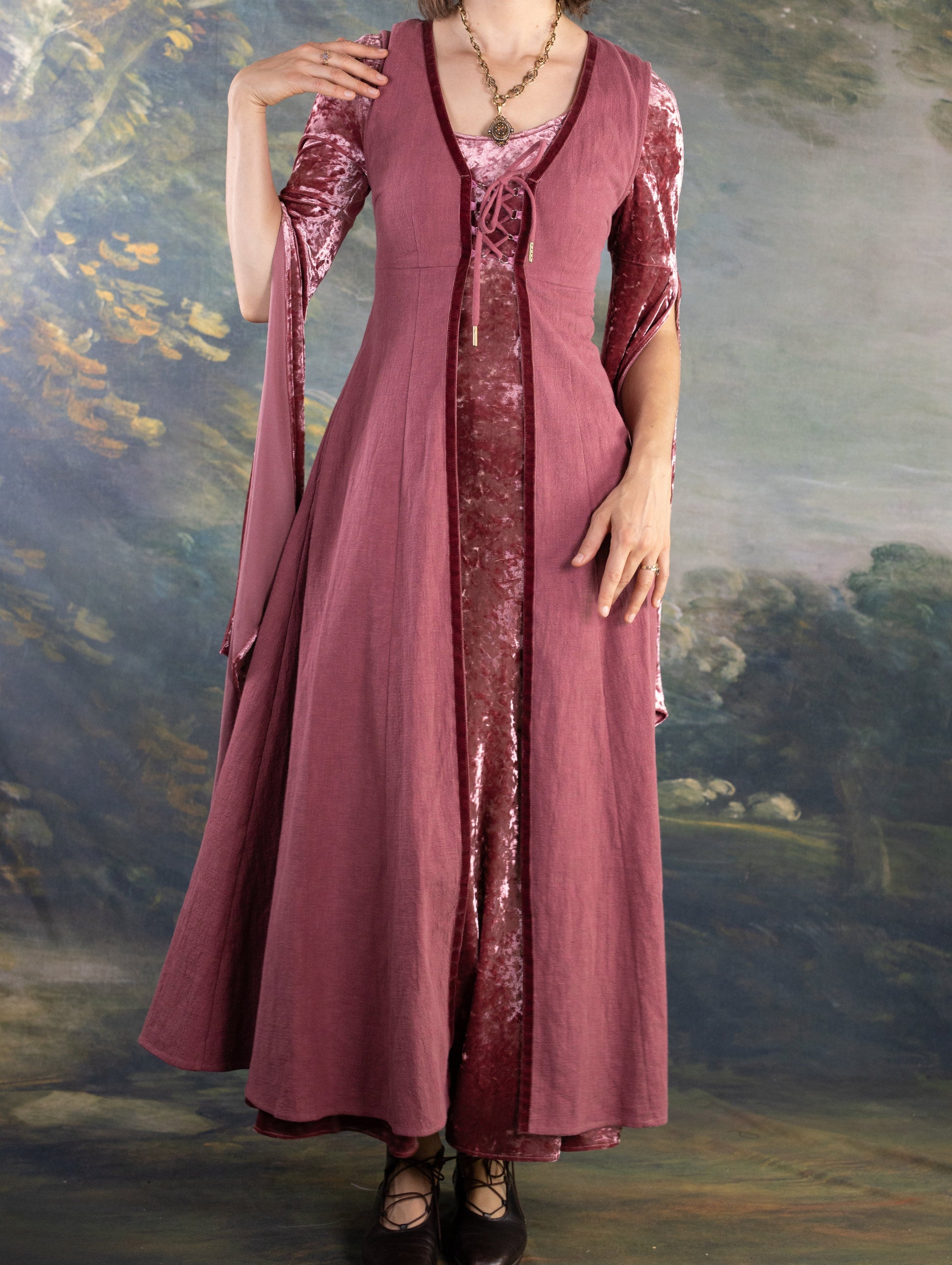 Stained Blackberry Kirtle Dress French Meadows Stained Blackberry Kirtle Dress French Meadows