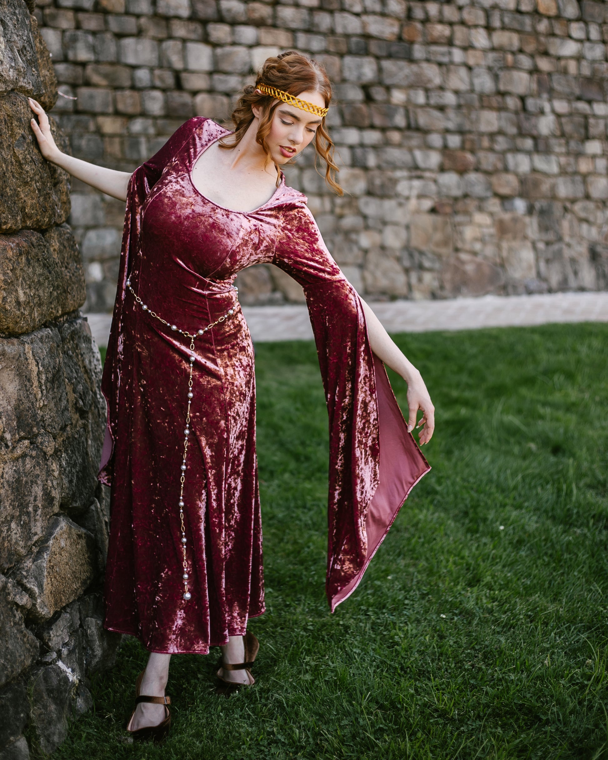 Stained Blackberry Velvet Bell Sleeve Dress French Meadows Stained Blackberry Velvet Bell Sleeve Dress French Meadows