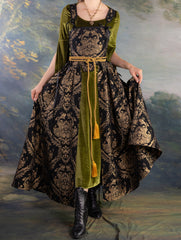 Black and Gold Chenille Overskirt