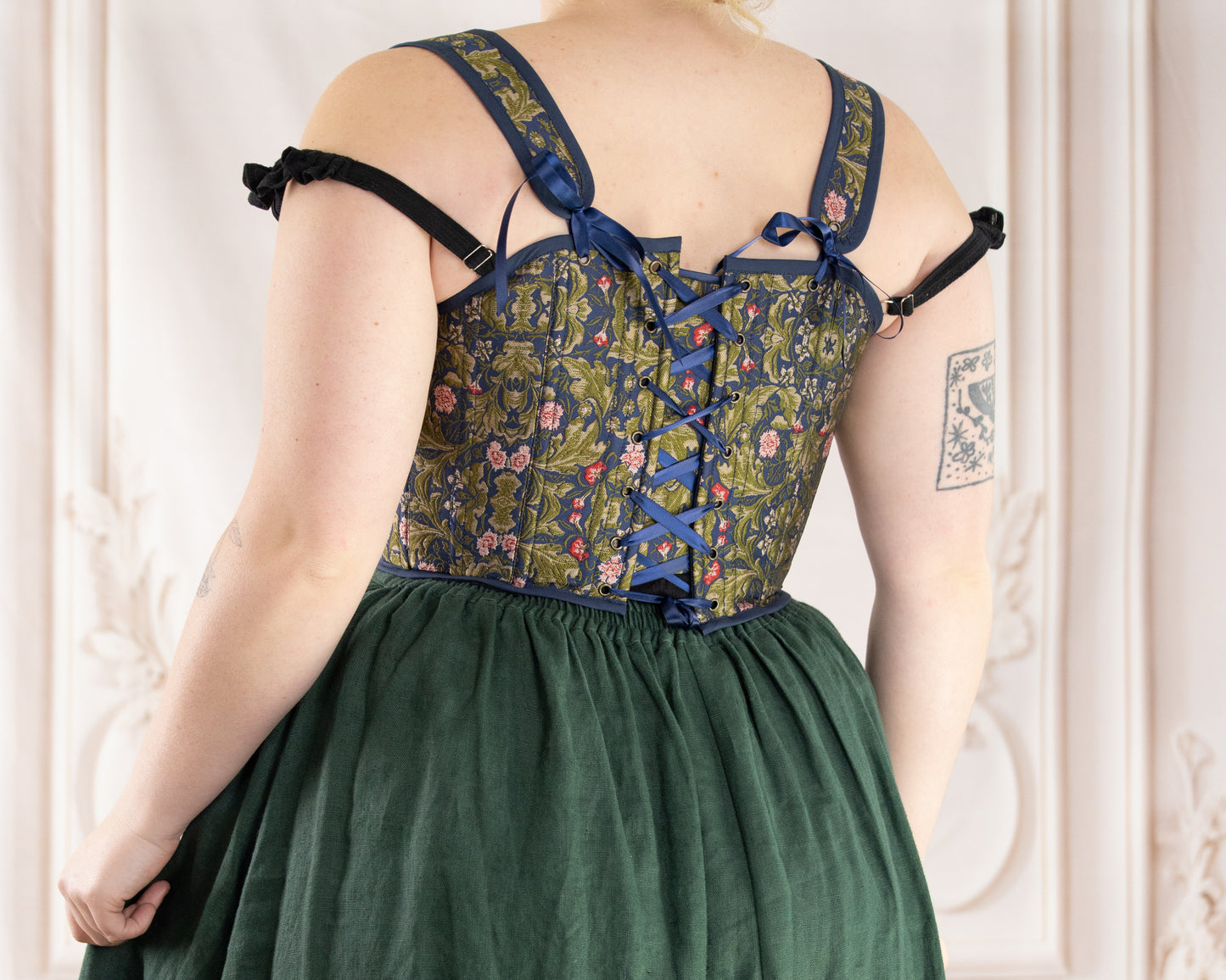 Blue Lagoon Brocade Corset