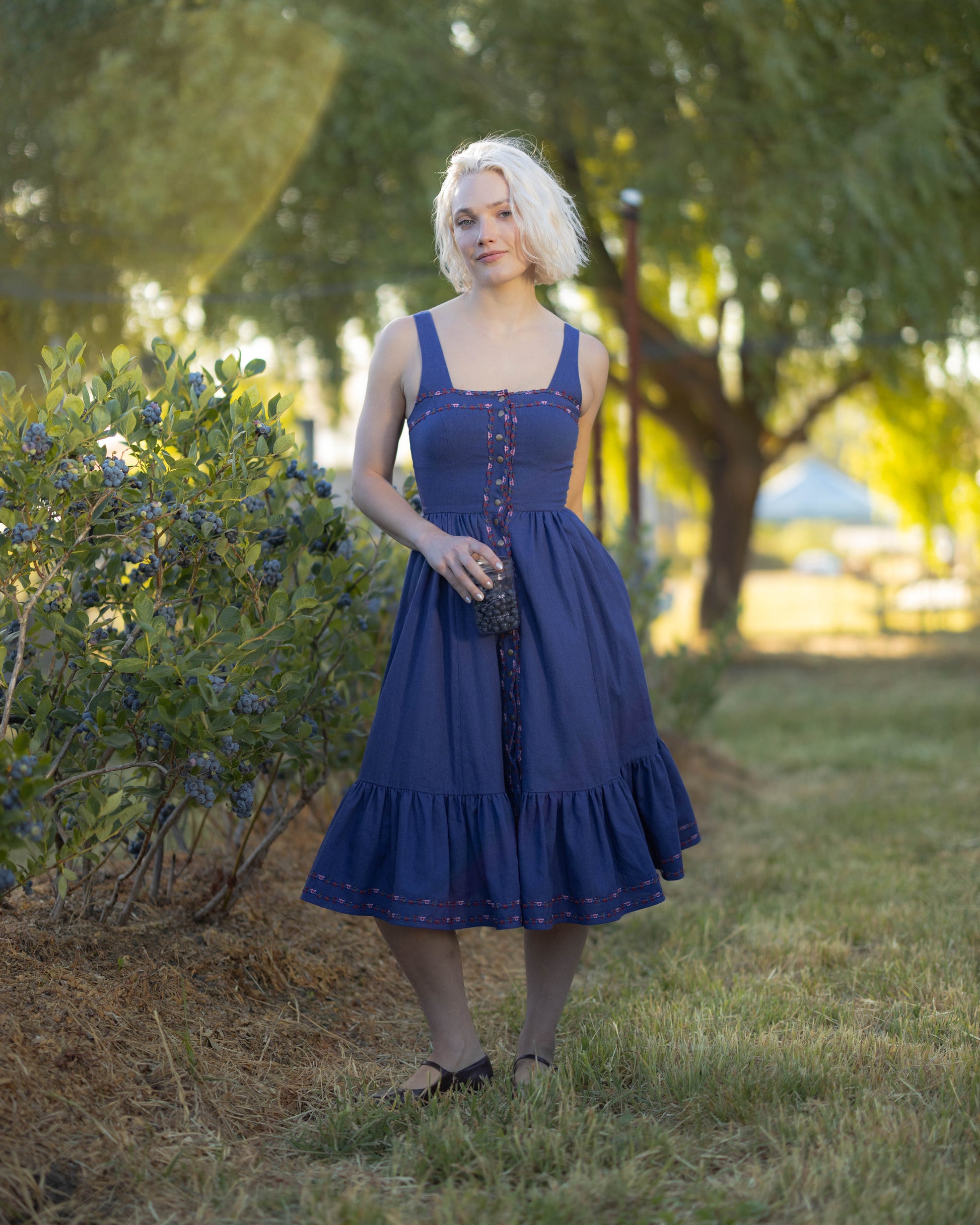 Blueberry Ribbon Dirndl Dress | French Meadows Corsets Blueberry Ribbon Dirndl Dress | French Meadows Corsets