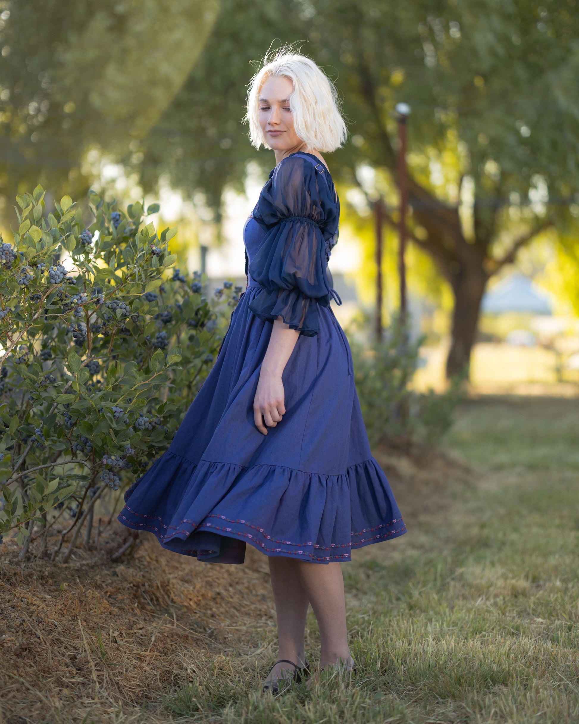 Blueberry Ribbon Dirndl Dress | French Meadows Corsets Blueberry Ribbon Dirndl Dress | French Meadows Corsets