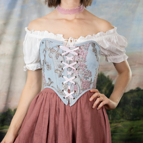 Blue and Pink Rococo Renaissance Bodice