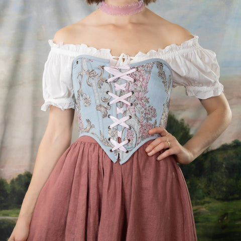 Blue and Pink Rococo Renaissance Bodice