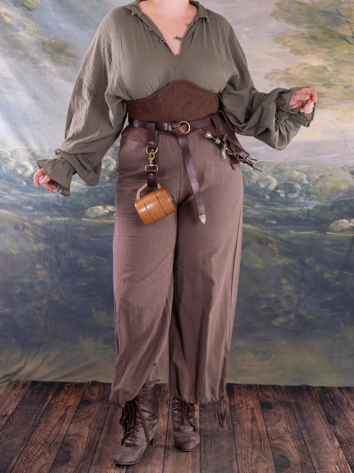 Brown Duelist Corset Belt