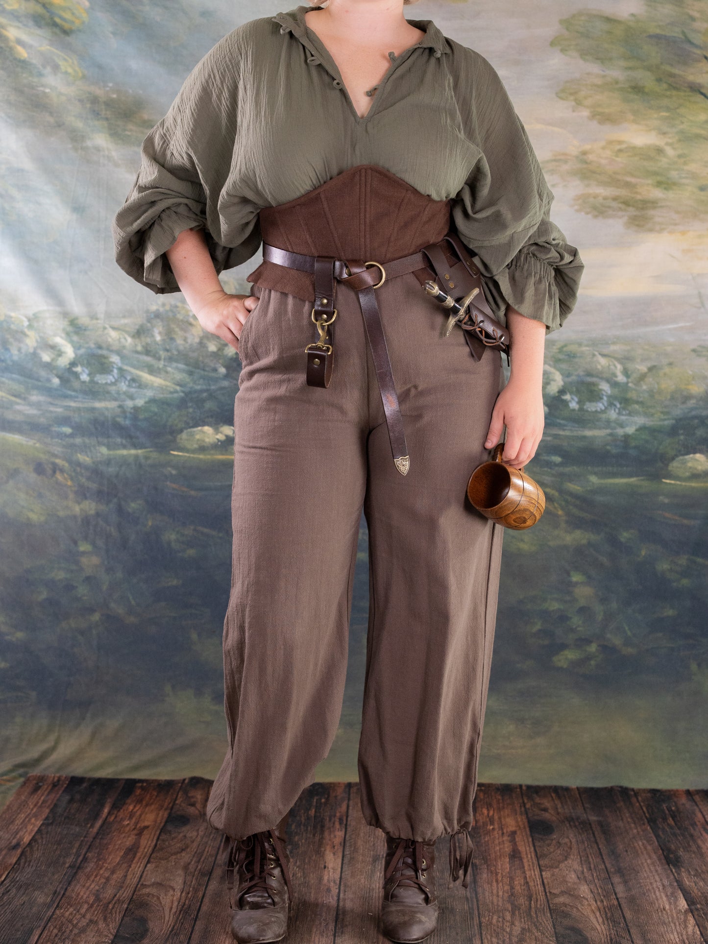 Brown Duelist Corset Belt