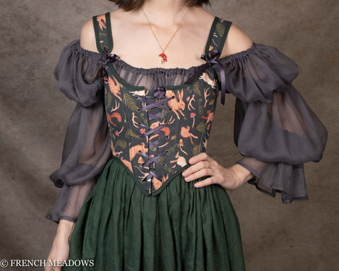 Handmade Woodland Creatures Renaissance Bodice