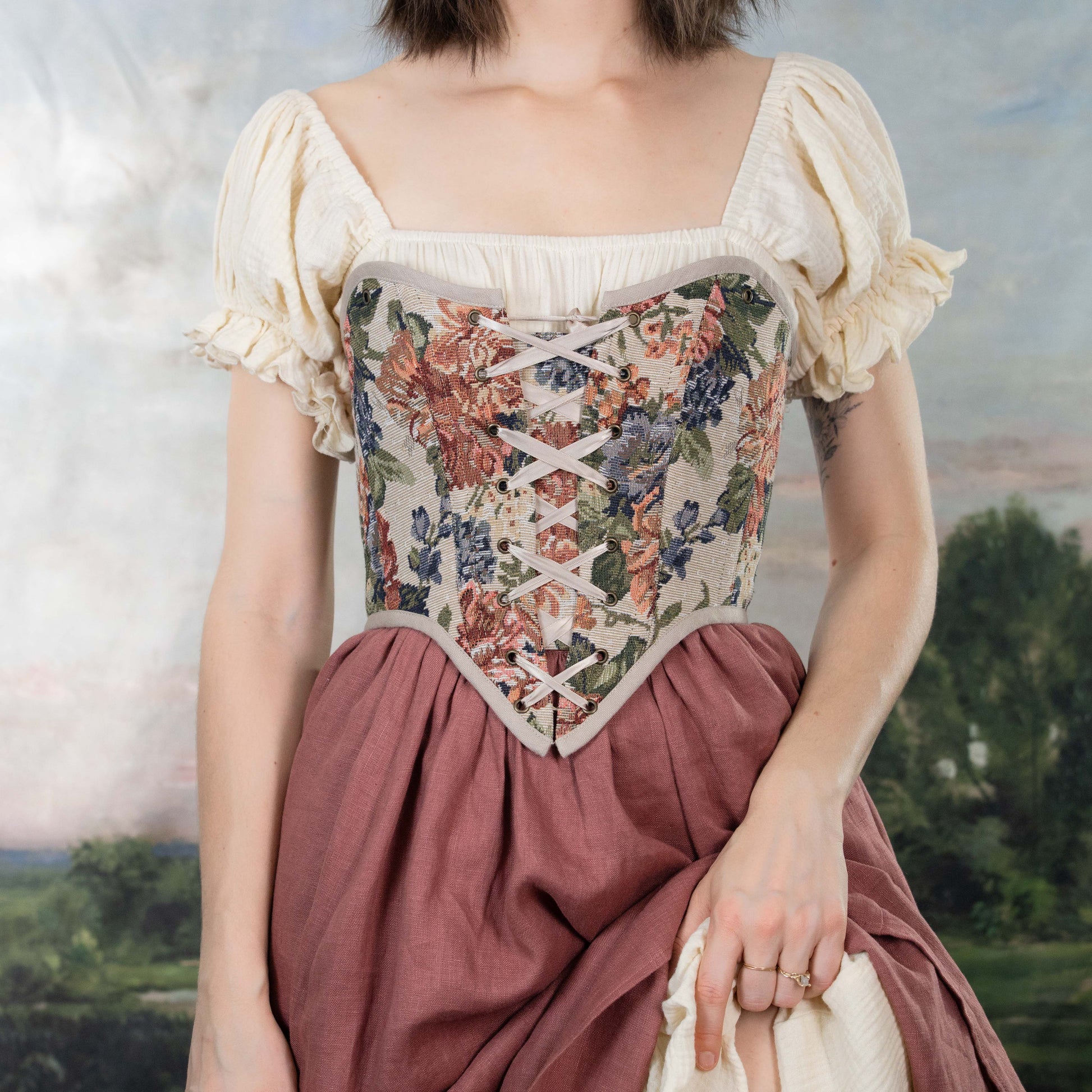 Floral Tapestry Corset