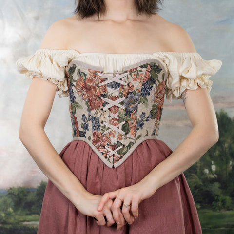 Floral Tapestry Corset Top