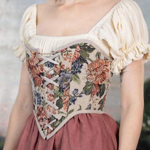 Floral Tapestry Corset Top