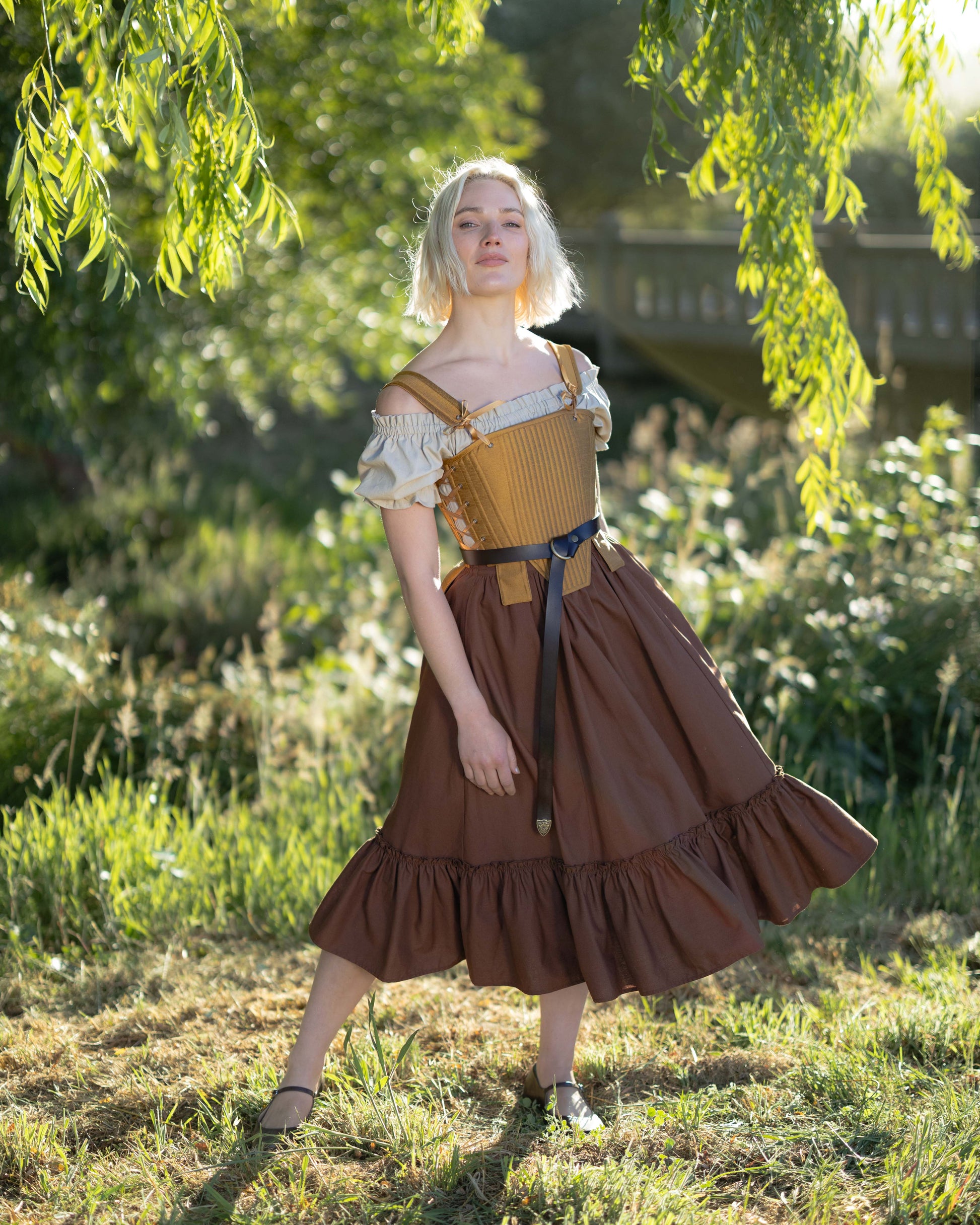 brown skirt dress NEROXA Women's Summer Flowy Skirt Dress High Waist Pleated Short Skirt Brown at Amazon Women's Clothing store
