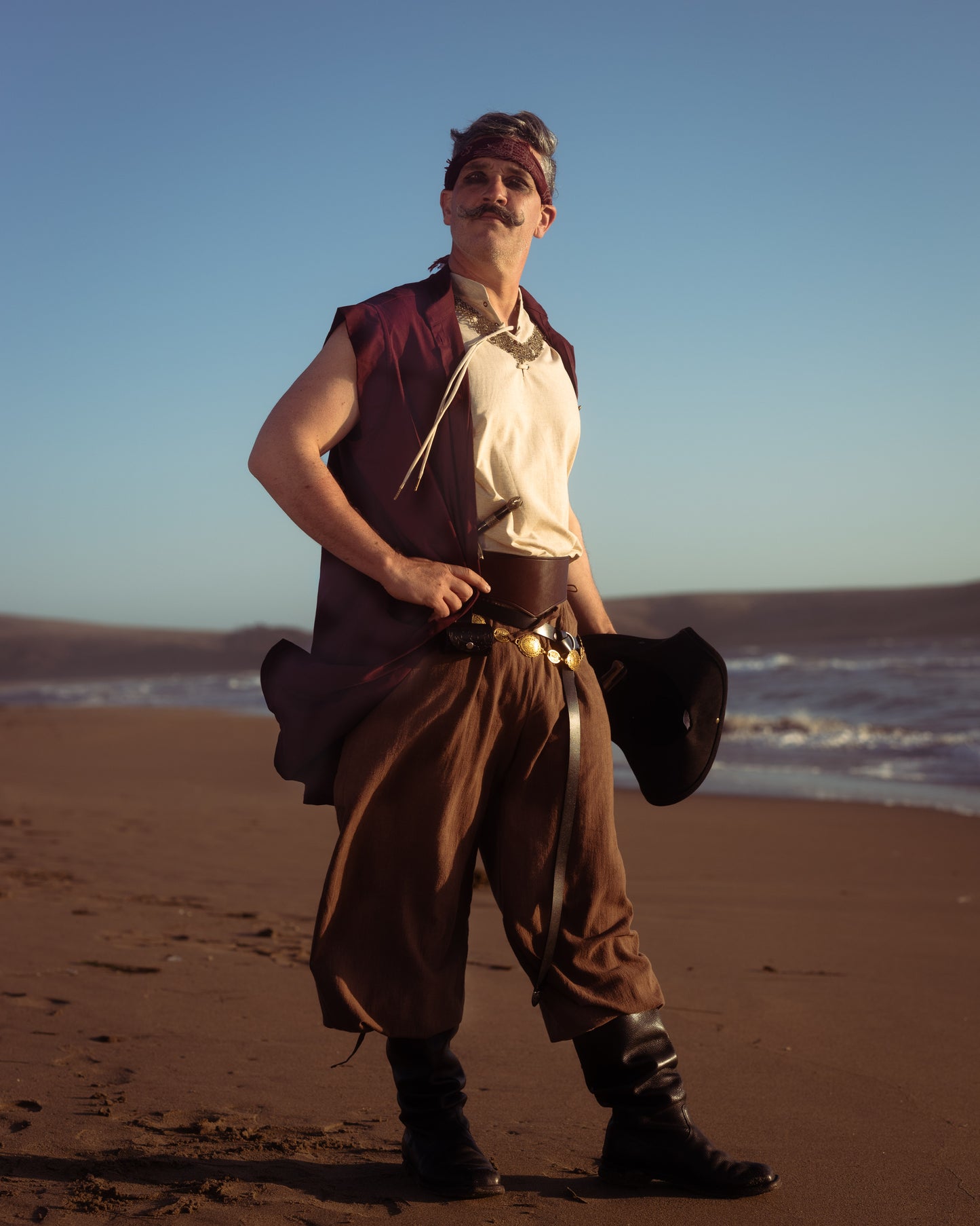 Burgundy Pirate Vest