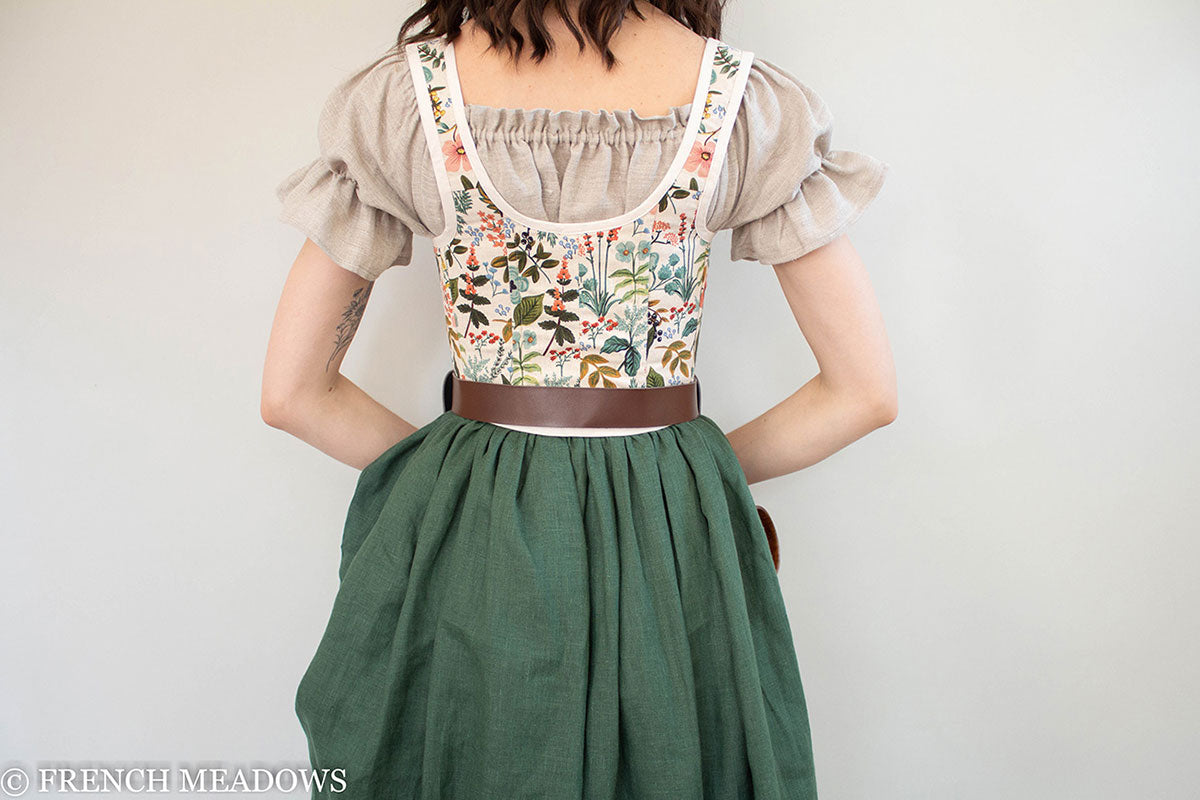 Handmade Ivory Botanical Renaissance Bodice