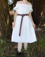 Ivory Short Sleeve Linen Chemise