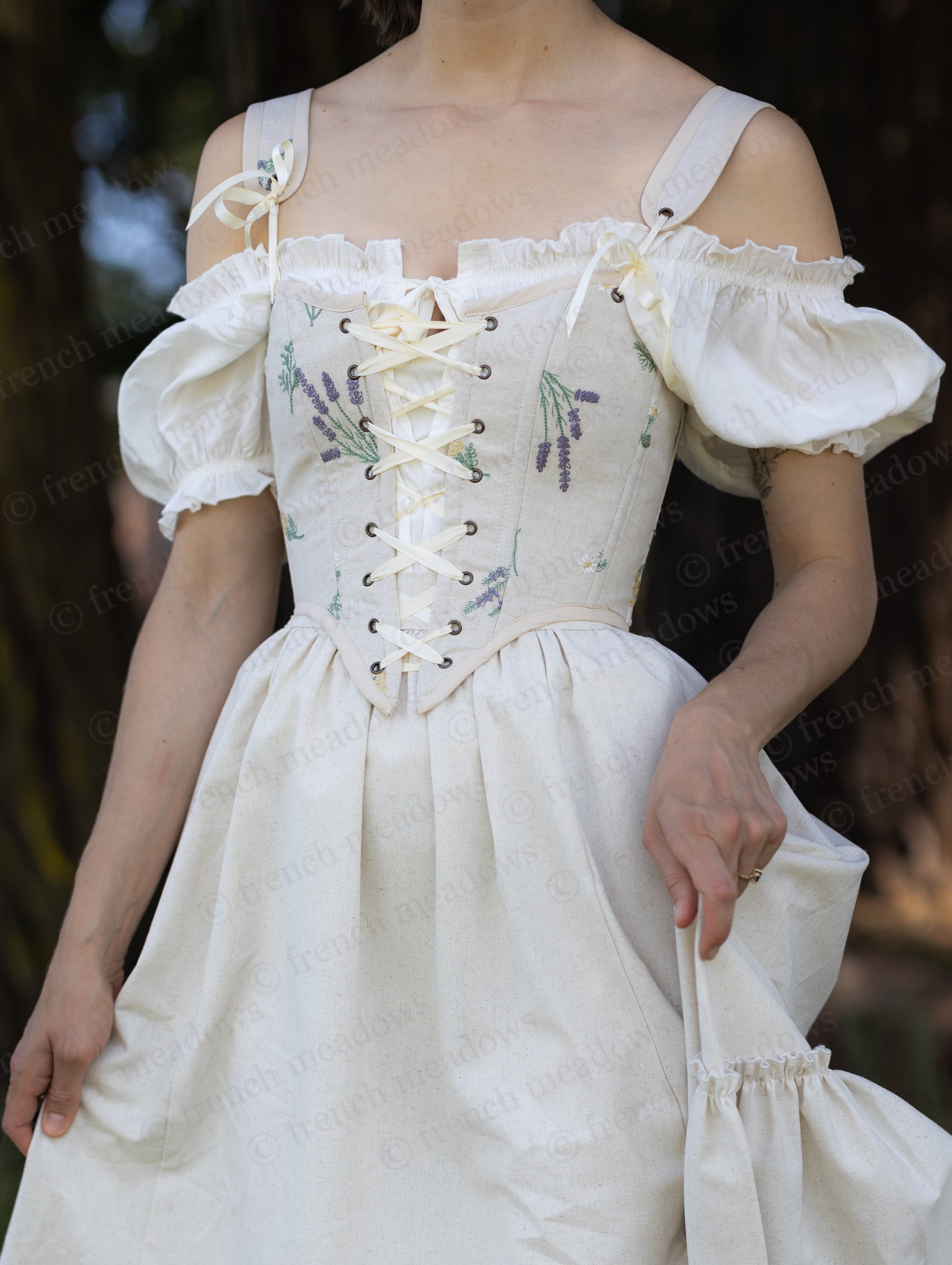 Ivory Wildflower Corset Top