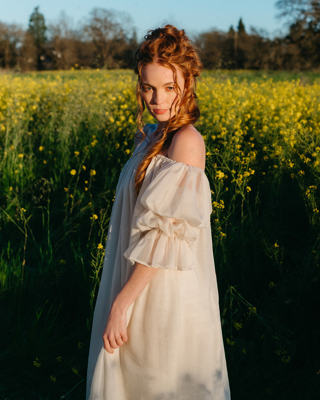 Ivory Chiffon Chemise
