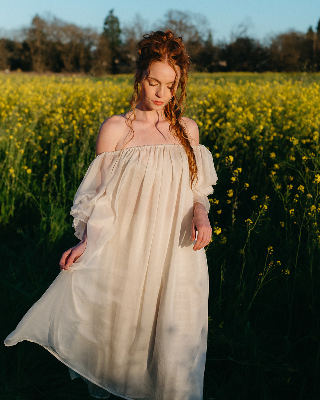 Ivory Chiffon Chemise
