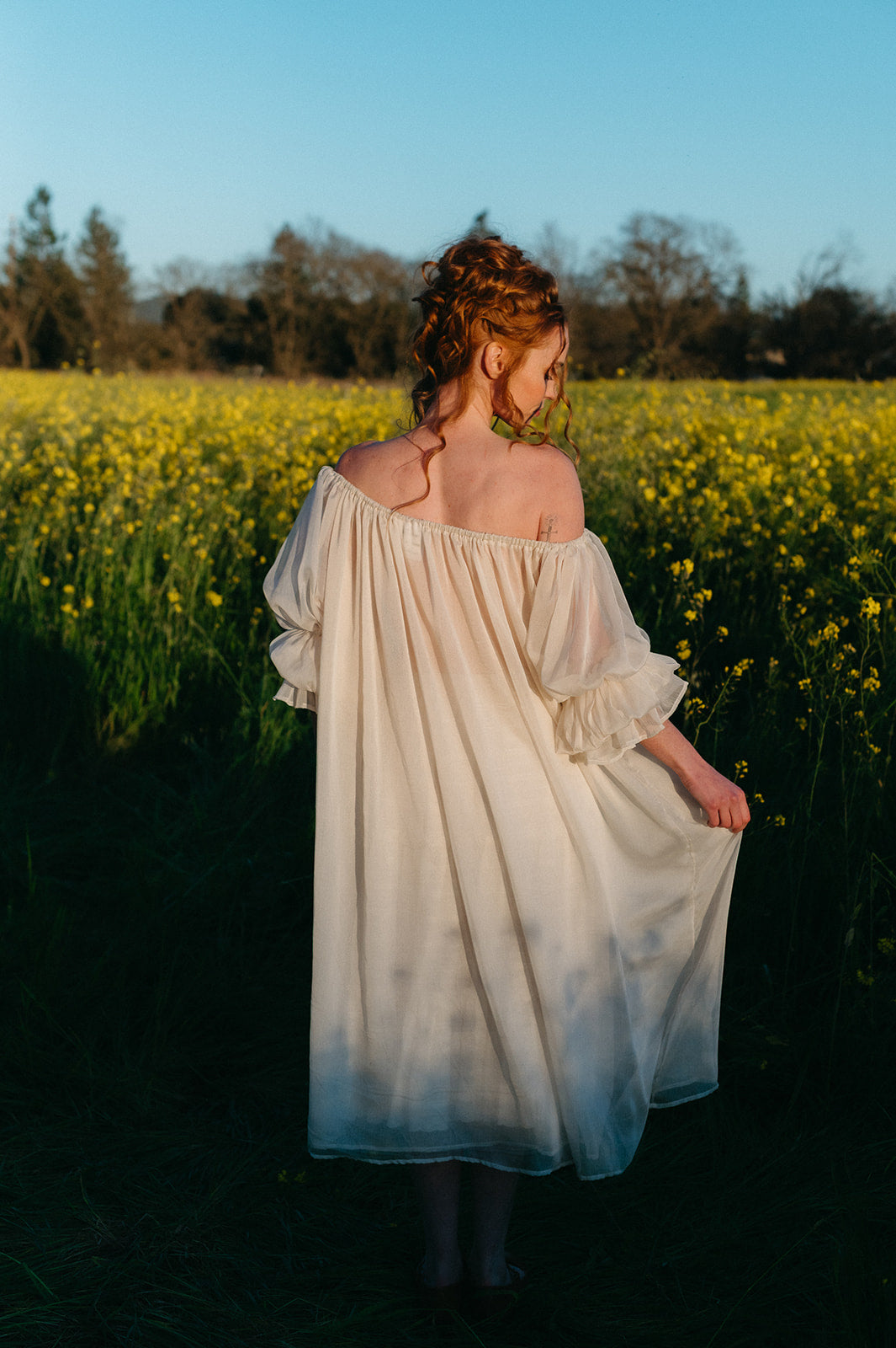 Ivory Chiffon Chemise