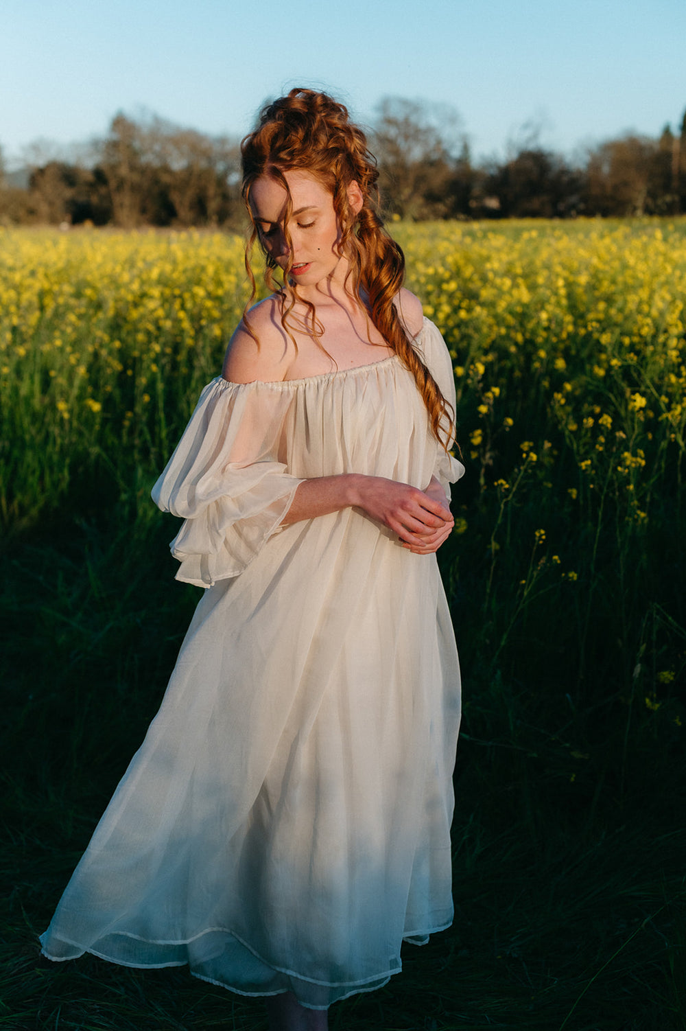 Ivory Chiffon Chemise