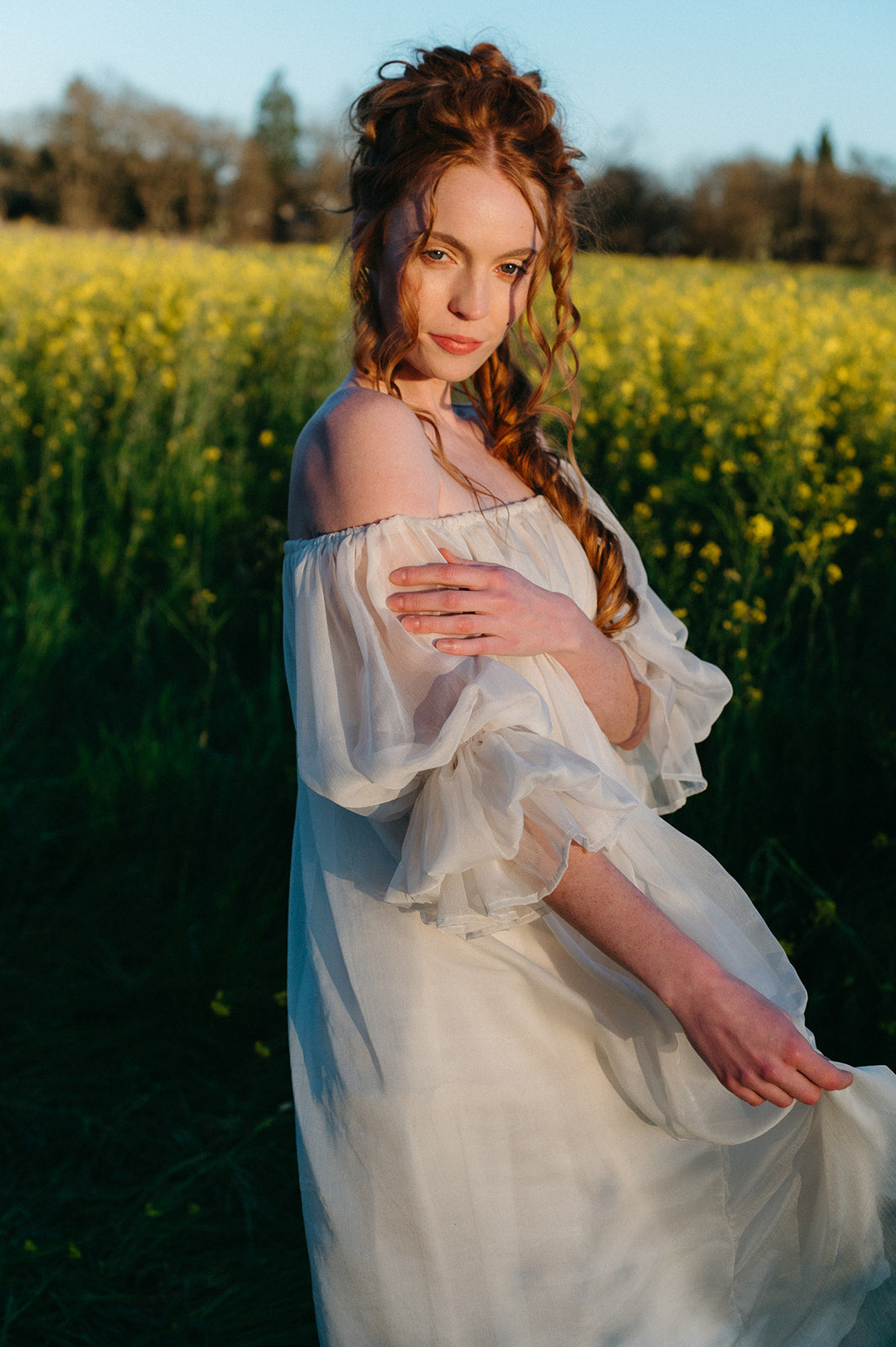 Ivory Chiffon Chemise