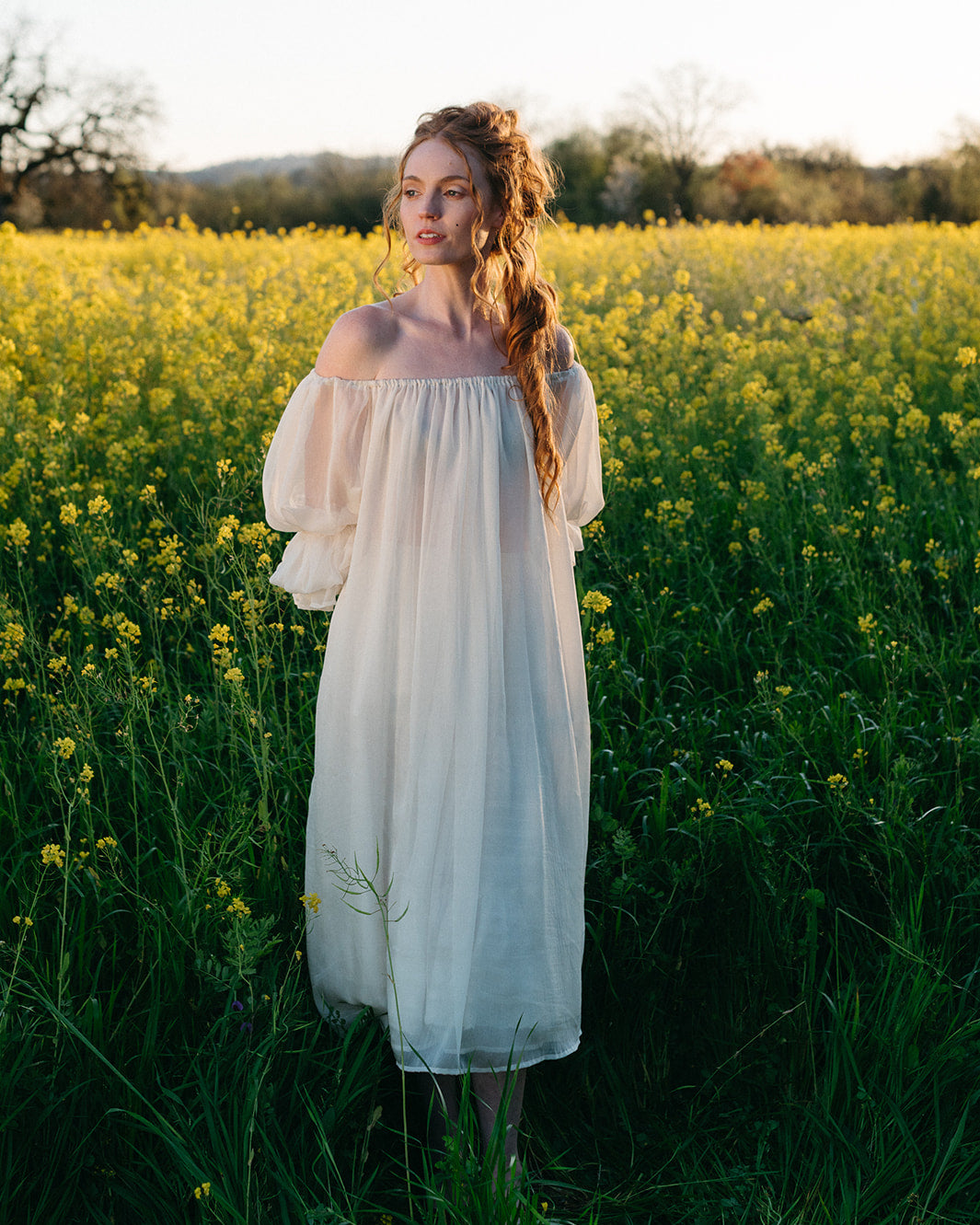 Ivory Chiffon Chemise