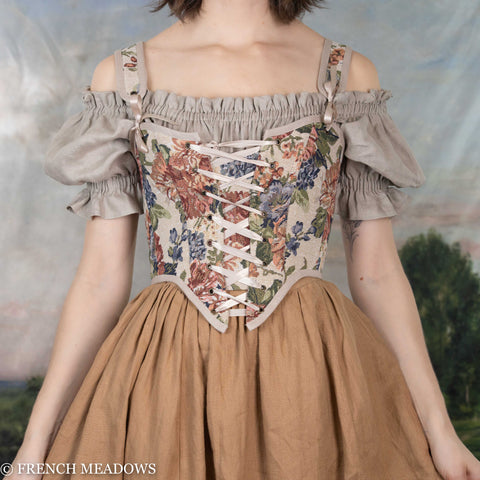 Floral Tapestry Corset Top