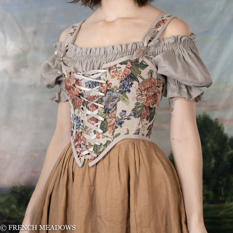 Floral Tapestry Corset Top