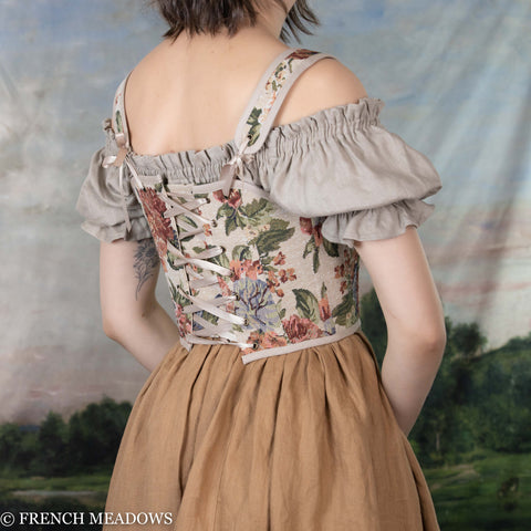 Floral Tapestry Corset Top