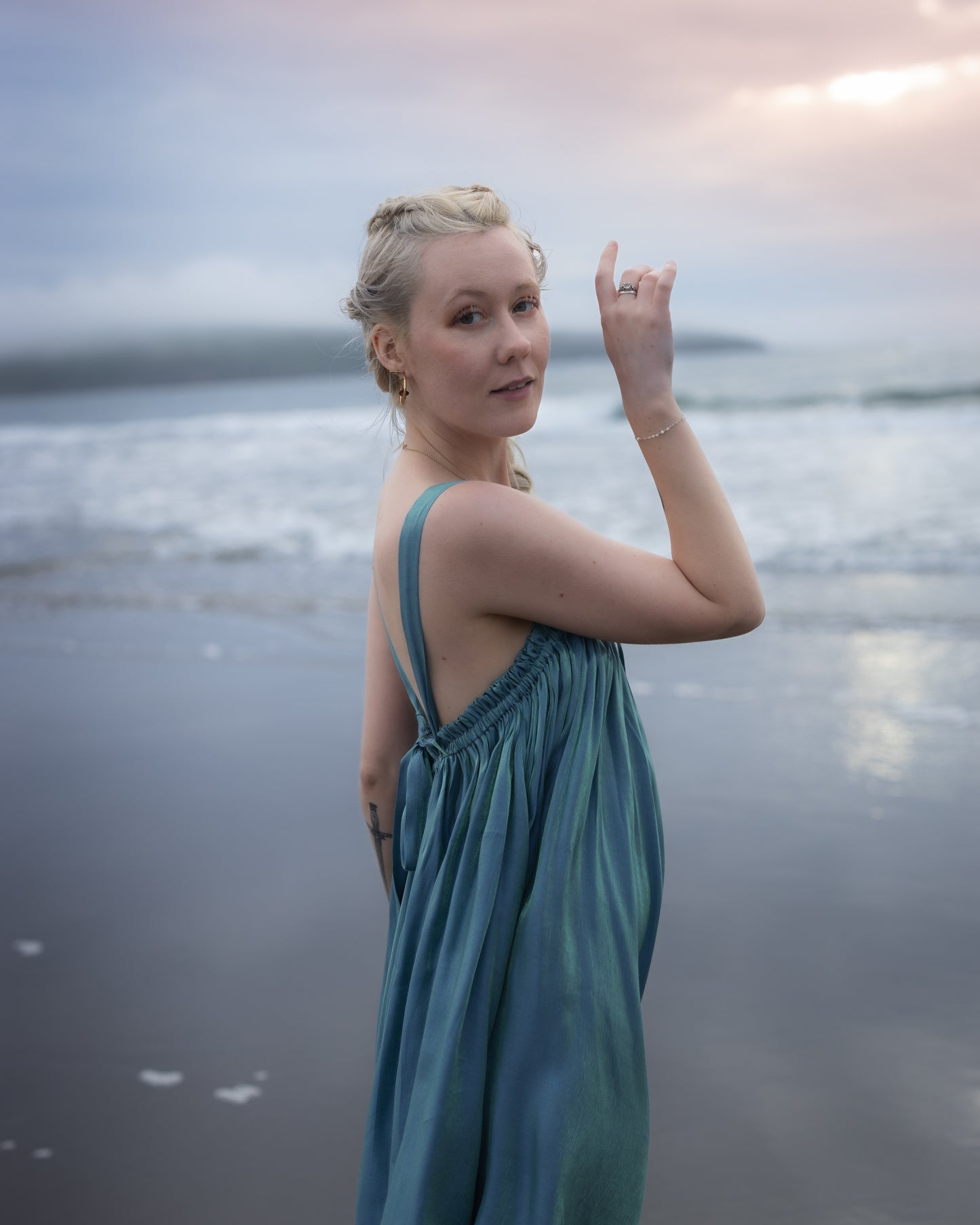Mermaid Blue Flutter Dress