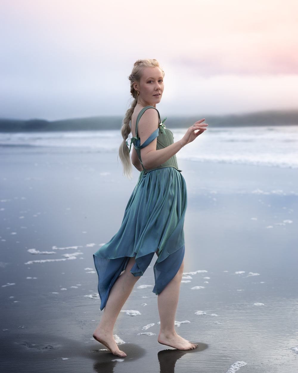 Mermaid Blue Flutter Dress