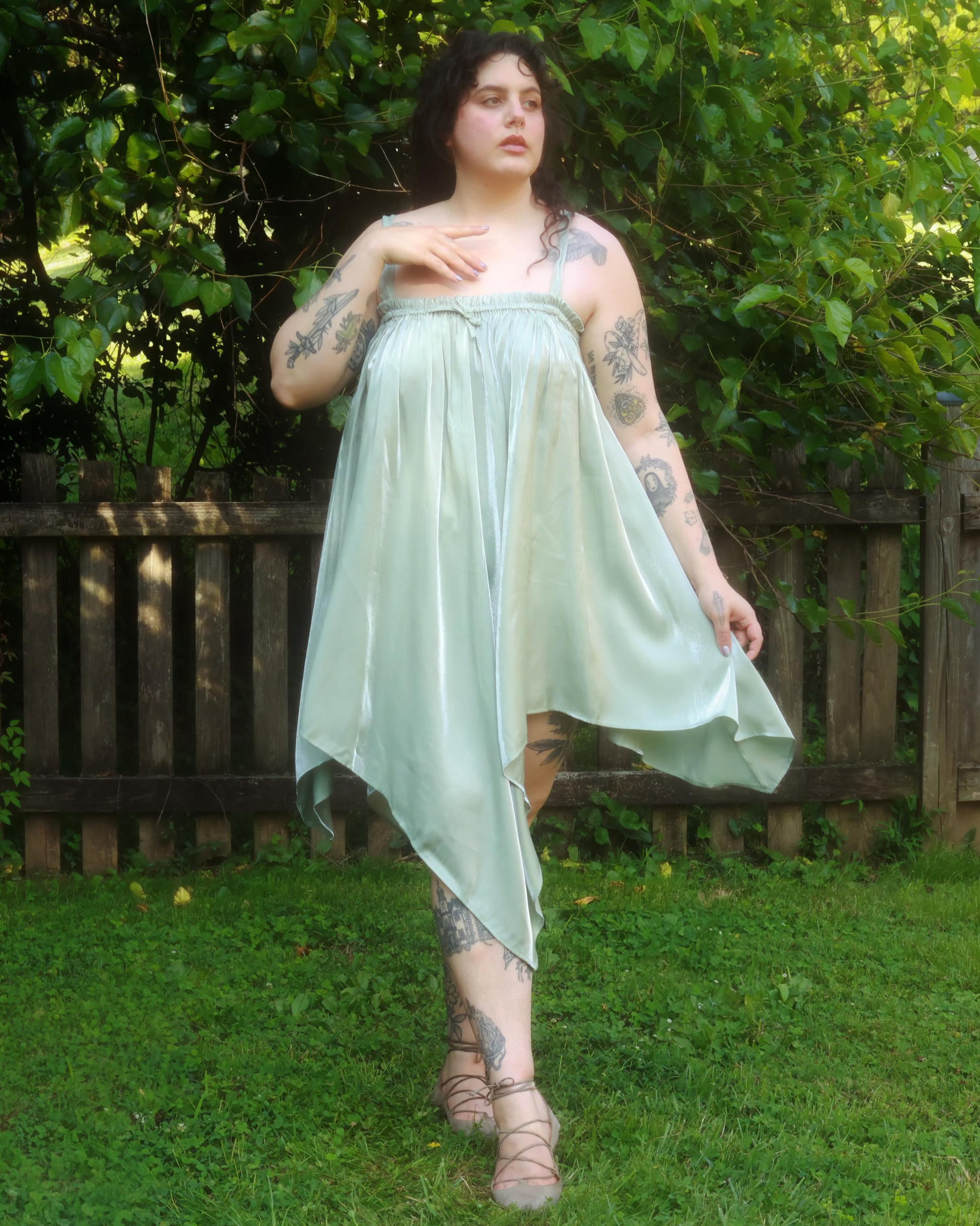 light green fairy dress Flutter Fairy Dress Lilac / 4XL
