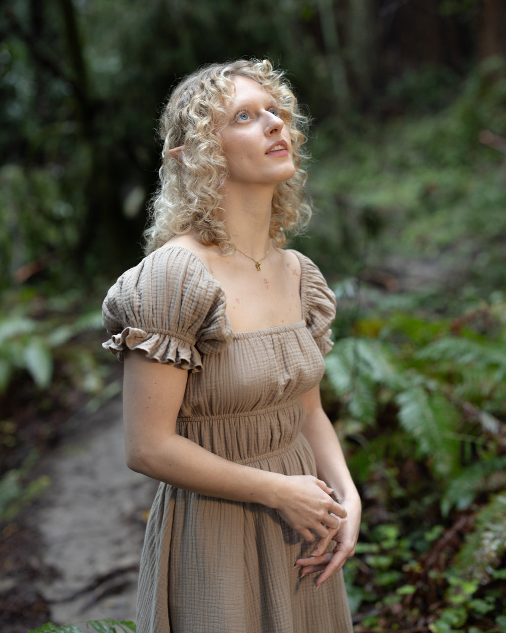 Mushroom Milkmaid Dress