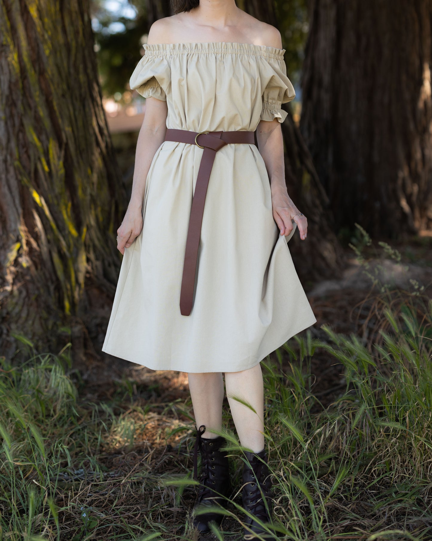 Natural Puff Sleeve Linen Chemise