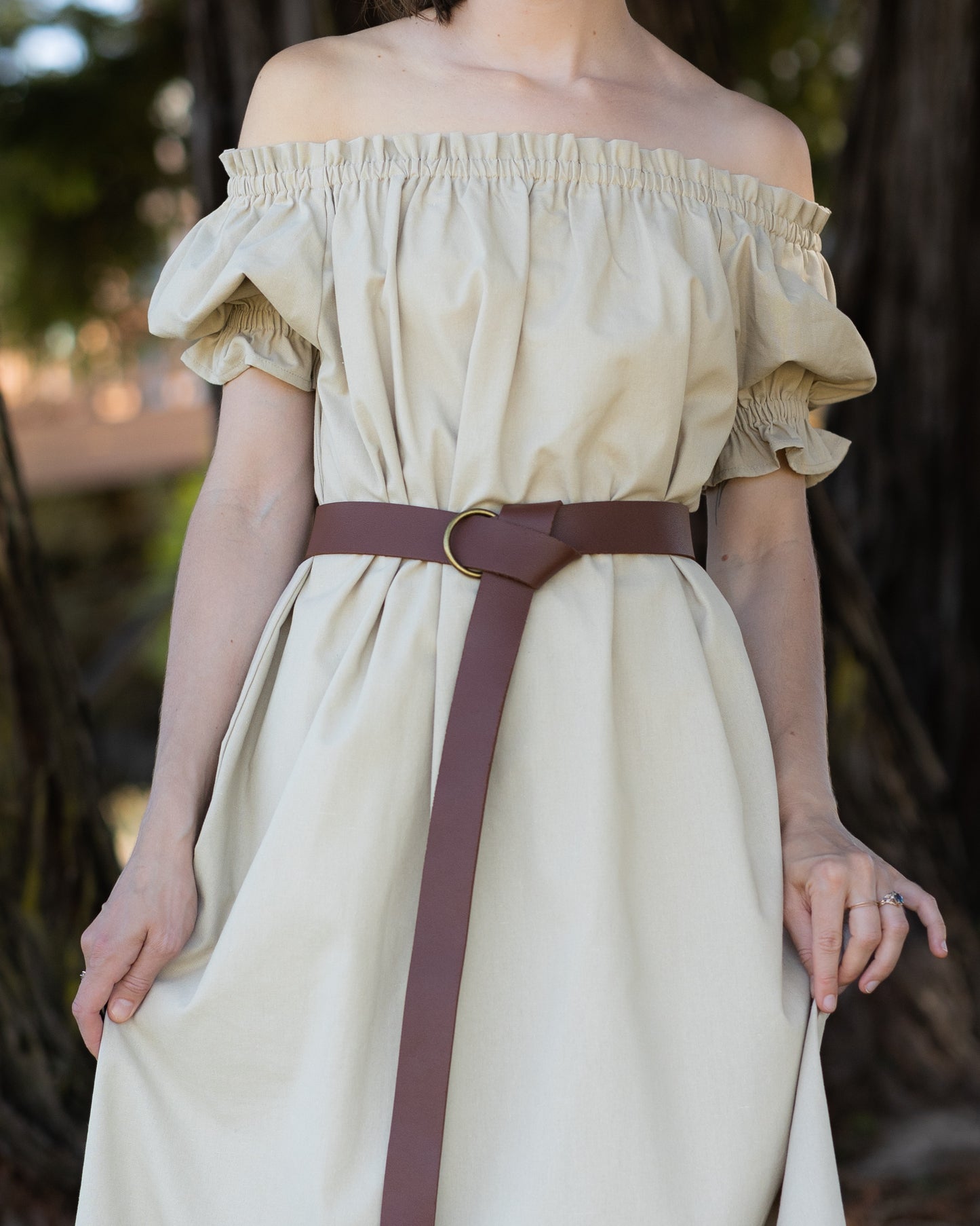 Natural Puff Sleeve Linen Chemise